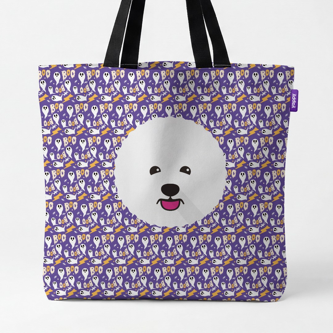 'Boo Ghosts' - Personalized {breedCommonName} Canvas Bag