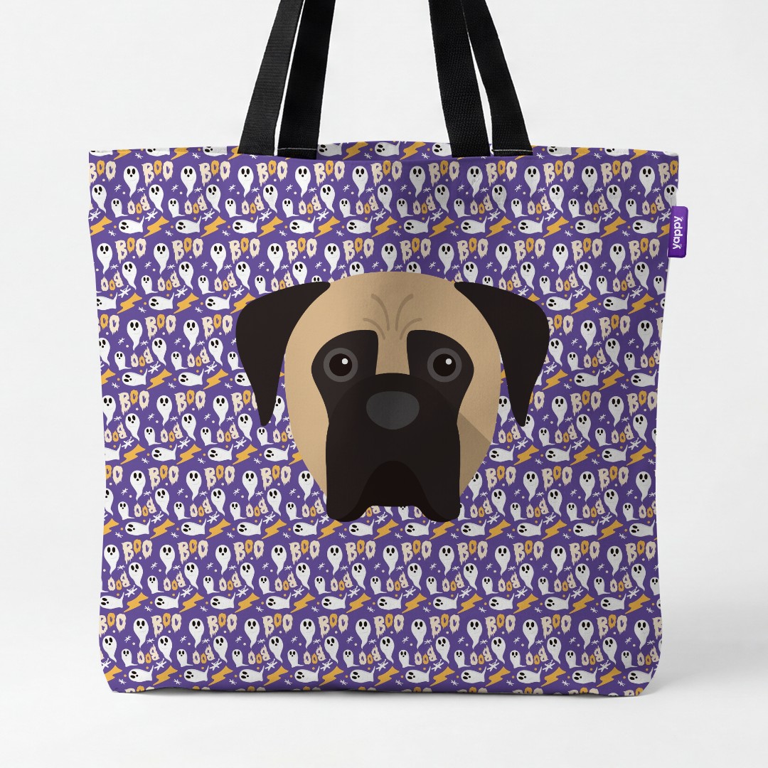 'Boo Ghosts' - Personalized {breedCommonName} Canvas Bag