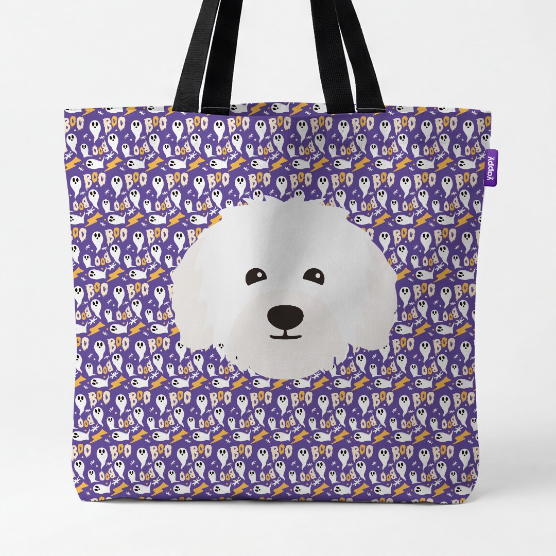 'Boo Ghosts' - Personalized {breedCommonName} Canvas Bag