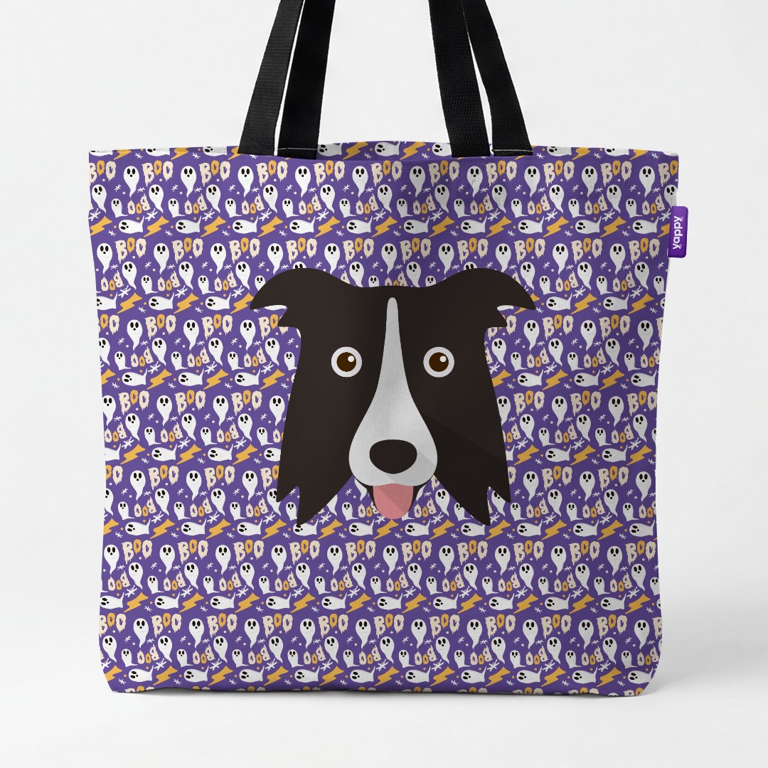 'Boo Ghosts' - Personalised {breedCommonName} Canvas Bag