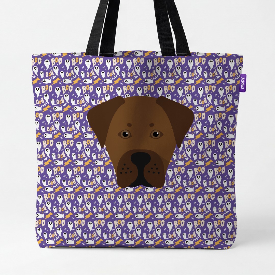 'Boo Ghosts' - Personalized {breedCommonName} Canvas Bag
