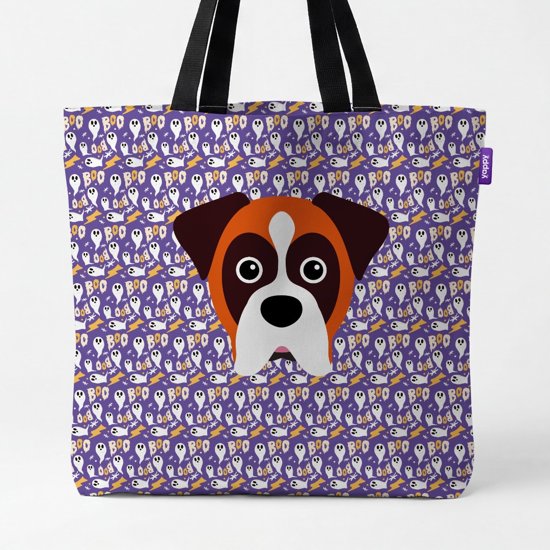 'Boo Ghosts' - Personalized {breedCommonName} Canvas Bag