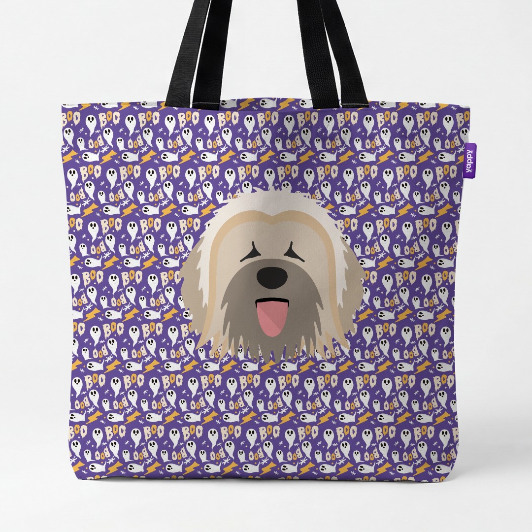 'Boo Ghosts' - Personalised {breedCommonName} Canvas Bag