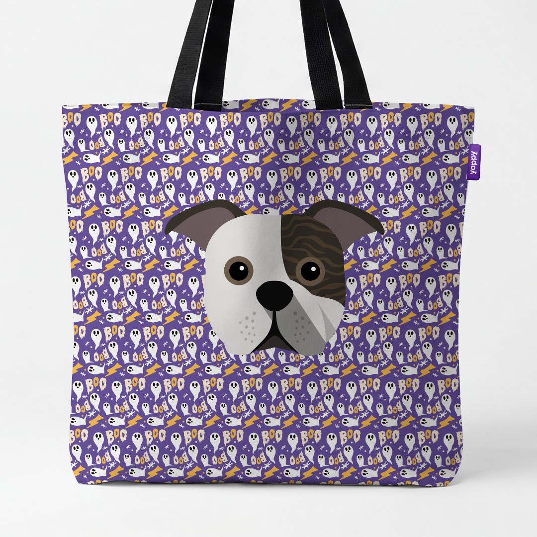 'Boo Ghosts' - Personalized {breedCommonName} Canvas Bag