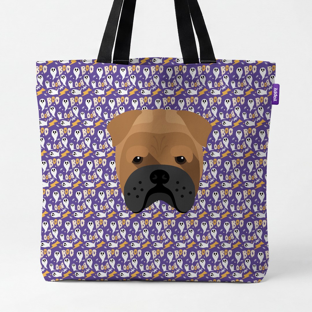 'Boo Ghosts' - Personalized {breedCommonName} Canvas Bag