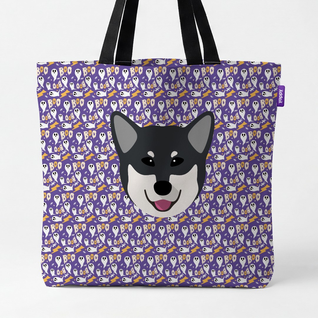 'Boo Ghosts' - Personalized {breedCommonName} Canvas Bag