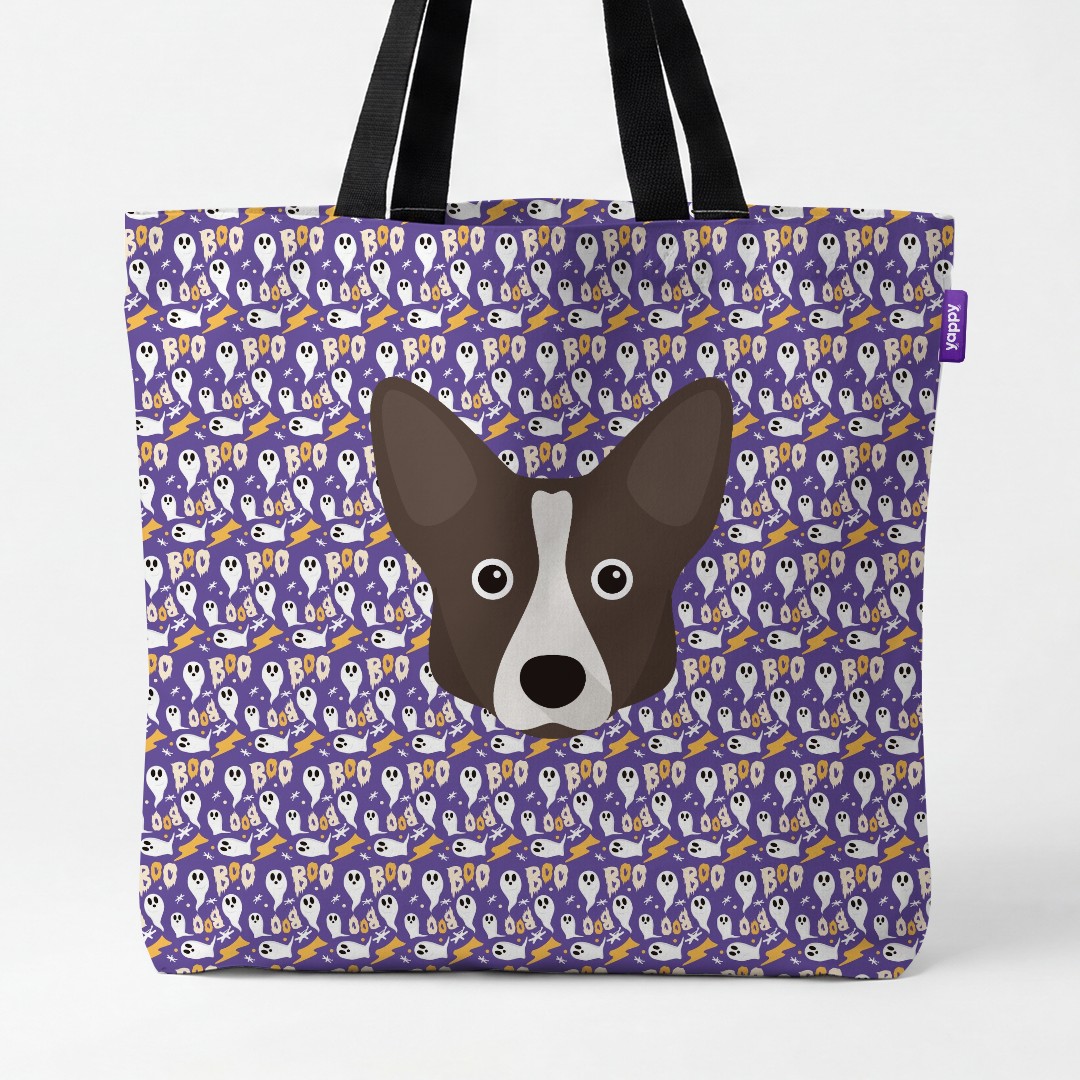 'Boo Ghosts' - Personalized {breedCommonName} Canvas Bag