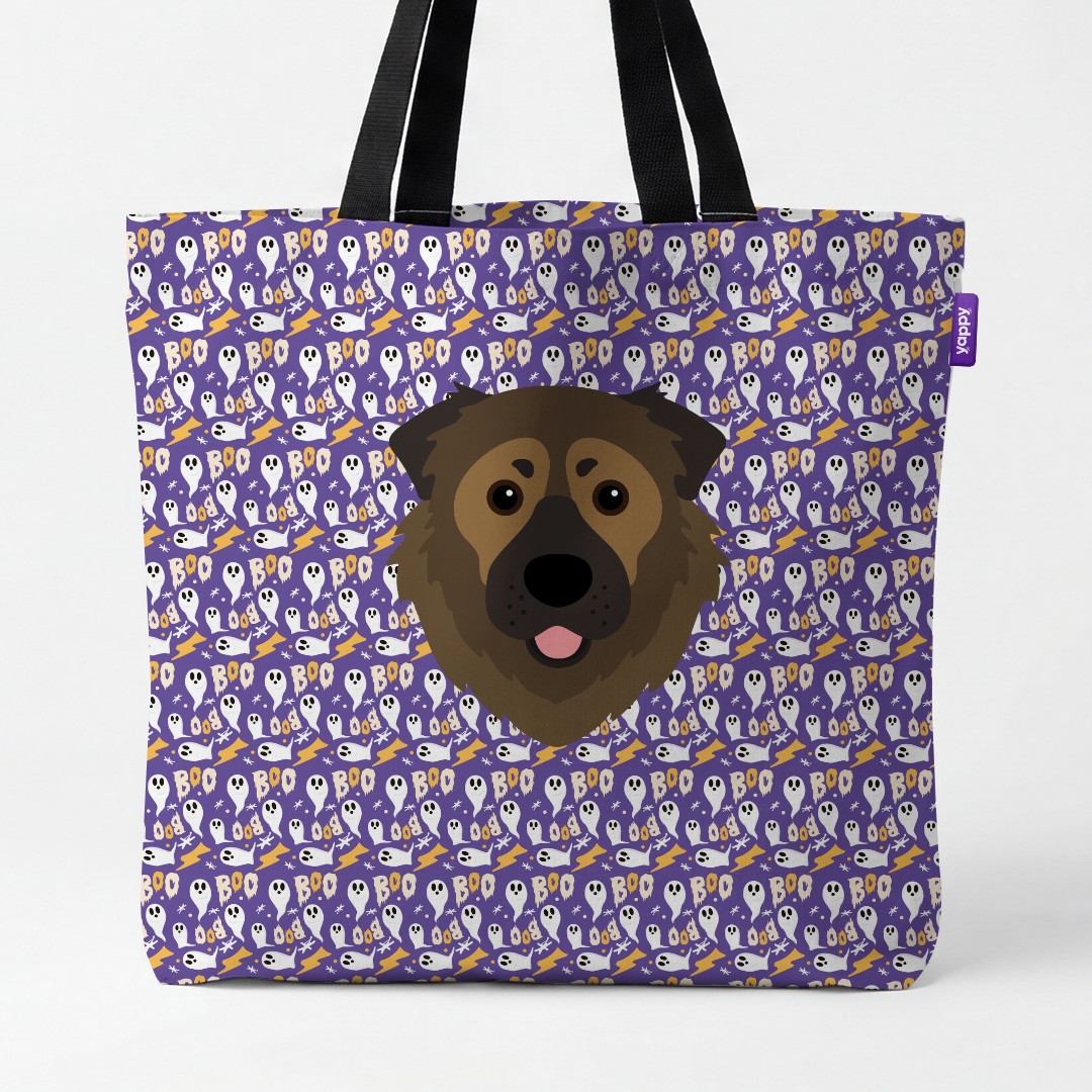 'Boo Ghosts' - Personalized {breedCommonName} Canvas Bag