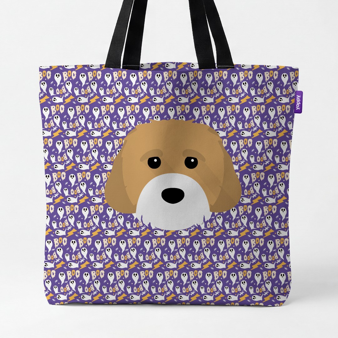 'Boo Ghosts' - Personalized {breedCommonName} Canvas Bag