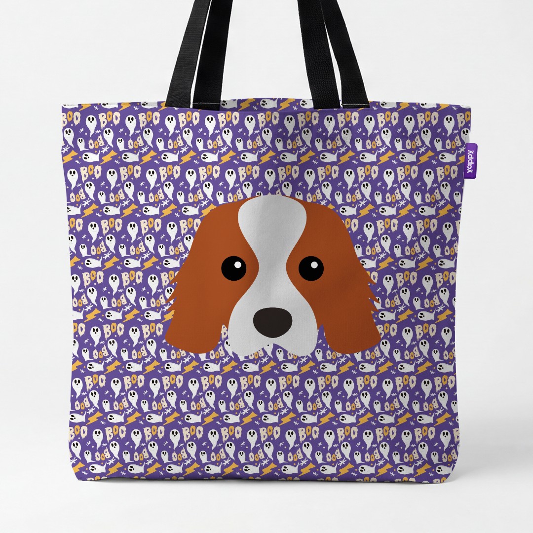 'Boo Ghosts' - Personalised {breedCommonName} Canvas Bag