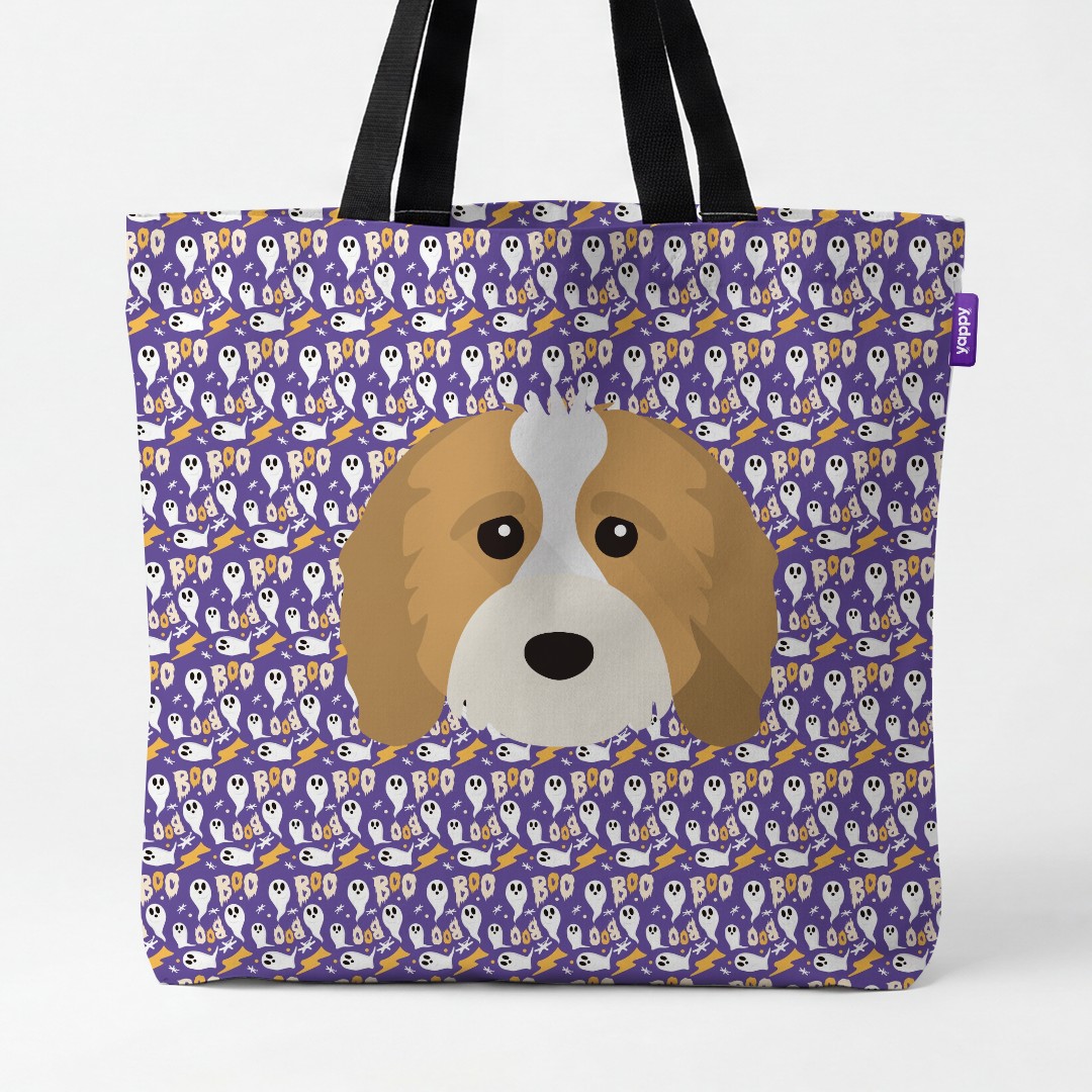 'Boo Ghosts' - Personalized {breedCommonName} Canvas Bag