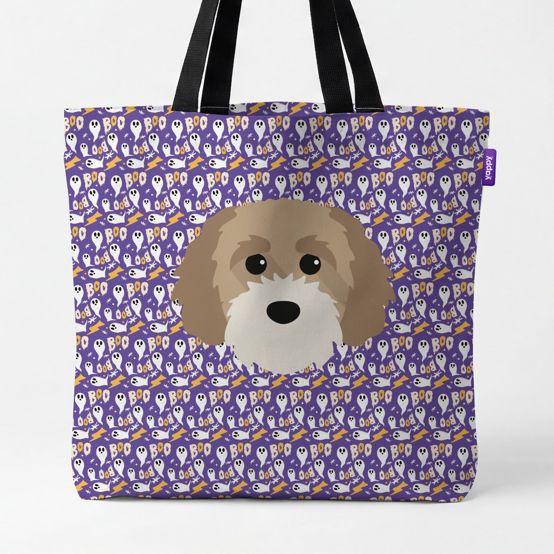 'Boo Ghosts' - Personalized {breedCommonName} Canvas Bag