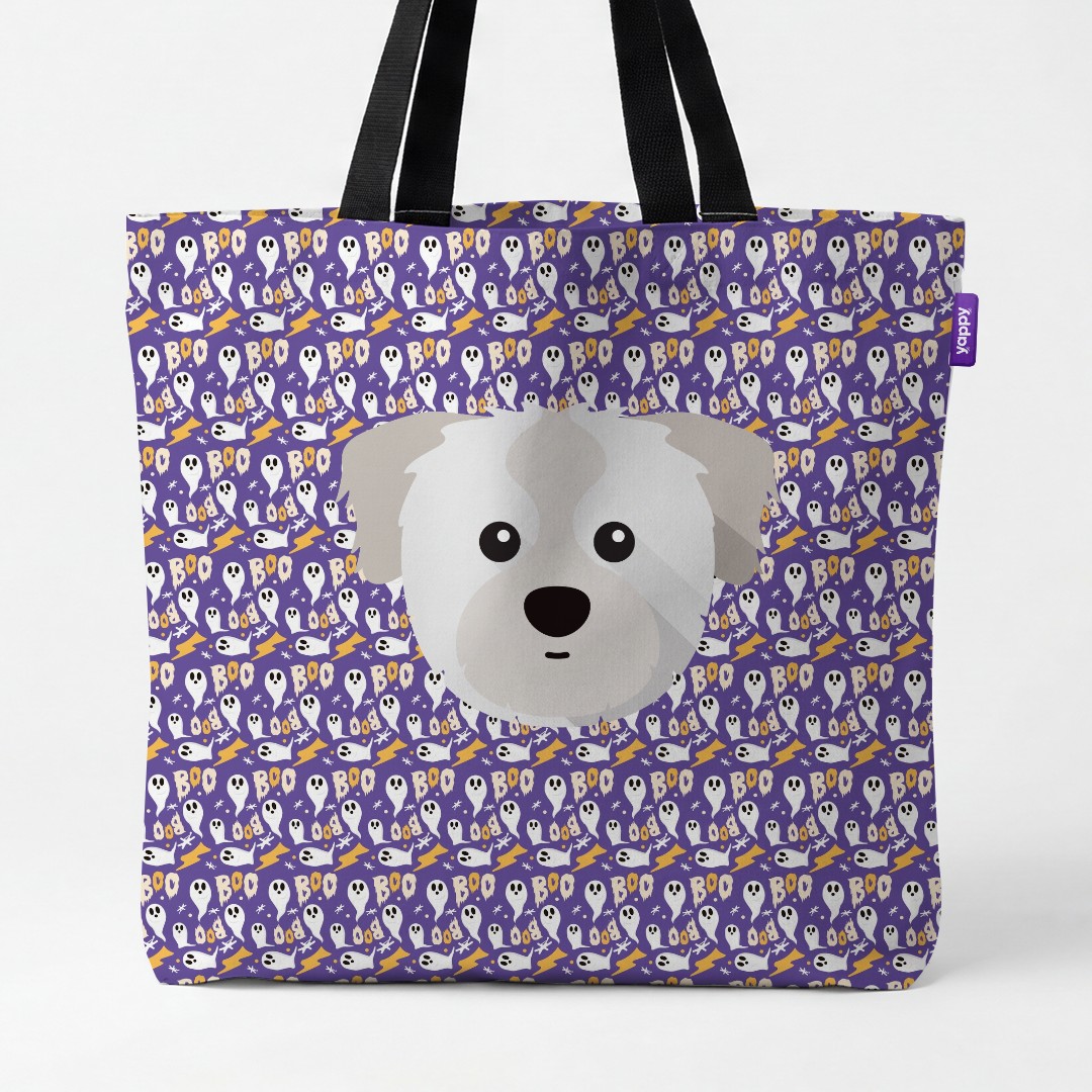'Boo Ghosts' - Personalized {breedCommonName} Canvas Bag
