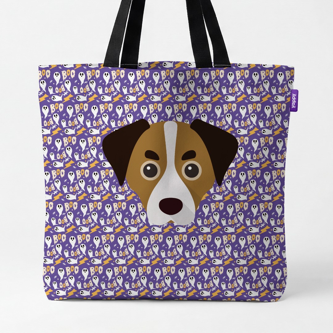 'Boo Ghosts' - Personalised {breedCommonName} Canvas Bag