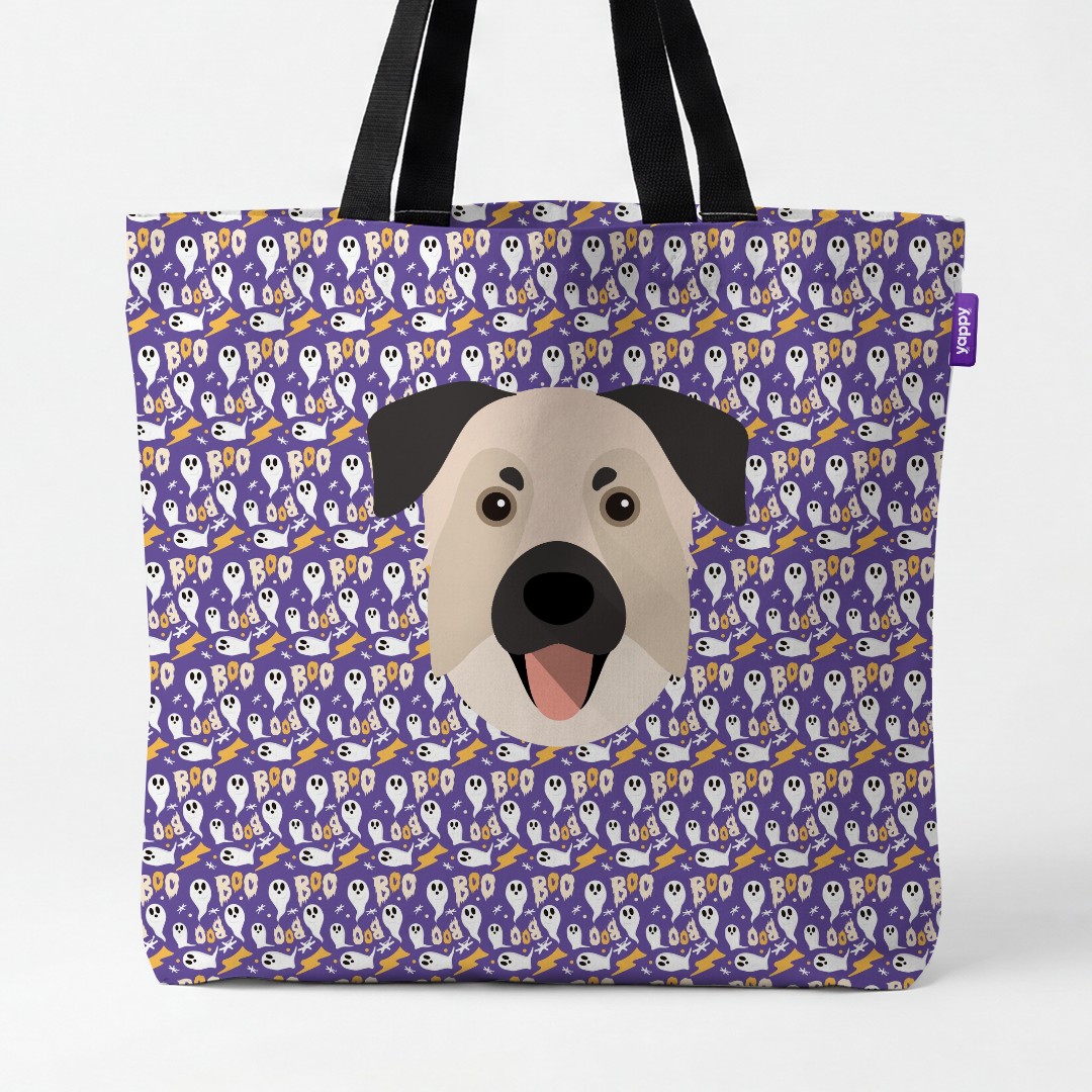 'Boo Ghosts' - Personalised {breedCommonName} Canvas Bag