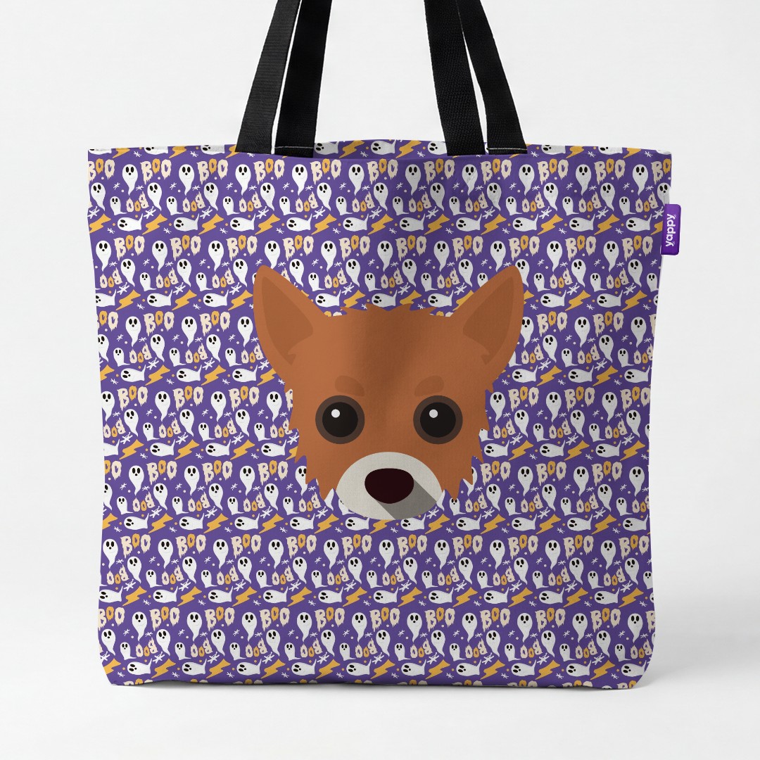'Boo Ghosts' - Personalized {breedCommonName} Canvas Bag