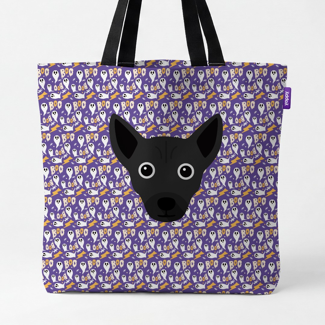 'Boo Ghosts' - Personalized {breedCommonName} Canvas Bag