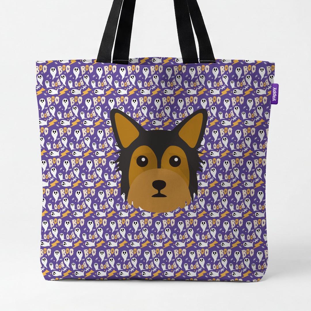 'Boo Ghosts' - Personalised {breedCommonName} Canvas Bag