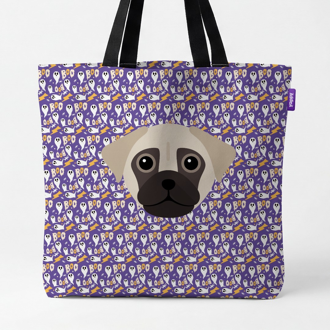 'Boo Ghosts' - Personalized {breedCommonName} Canvas Bag