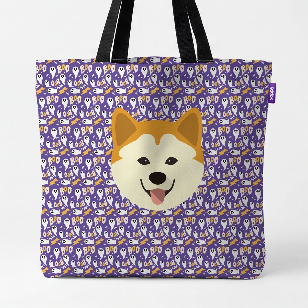 'Boo Ghosts' - Personalized {breedCommonName} Canvas Bag