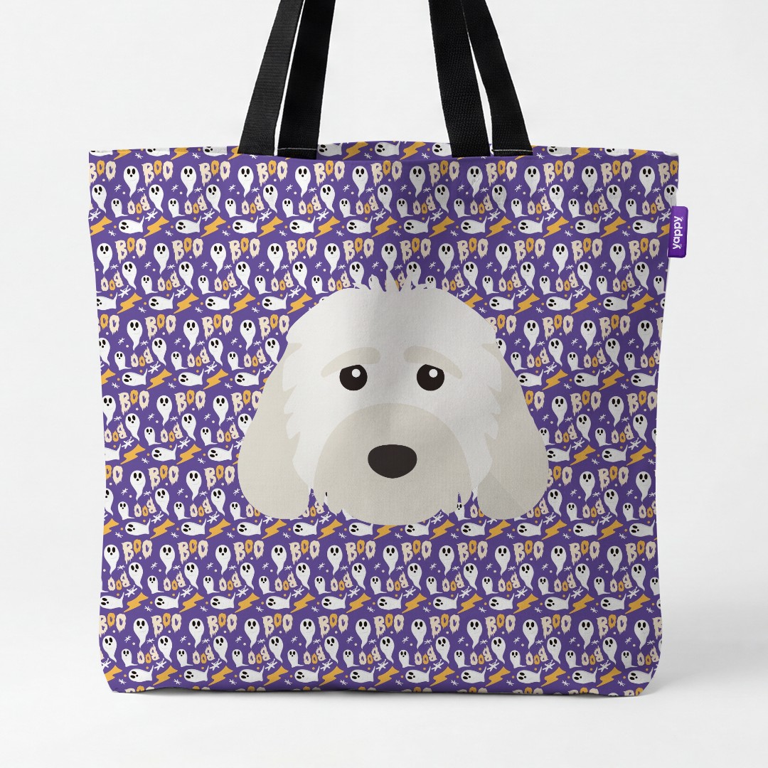 'Boo Ghosts' - Personalized {breedCommonName} Canvas Bag