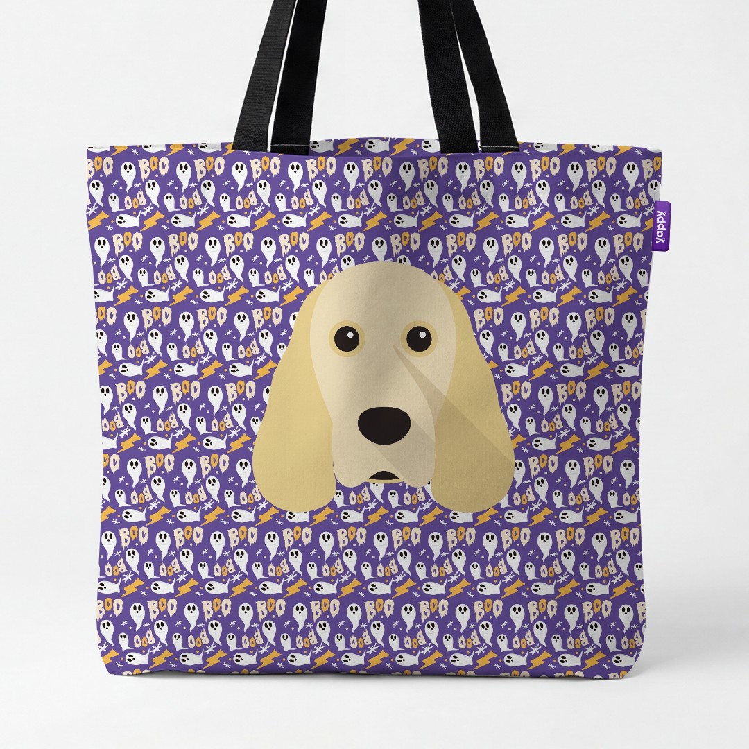 'Boo Ghosts' - Personalized {breedCommonName} Canvas Bag