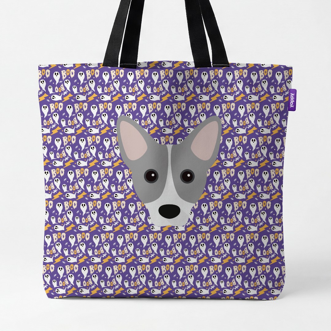 'Boo Ghosts' - Personalized {breedCommonName} Canvas Bag