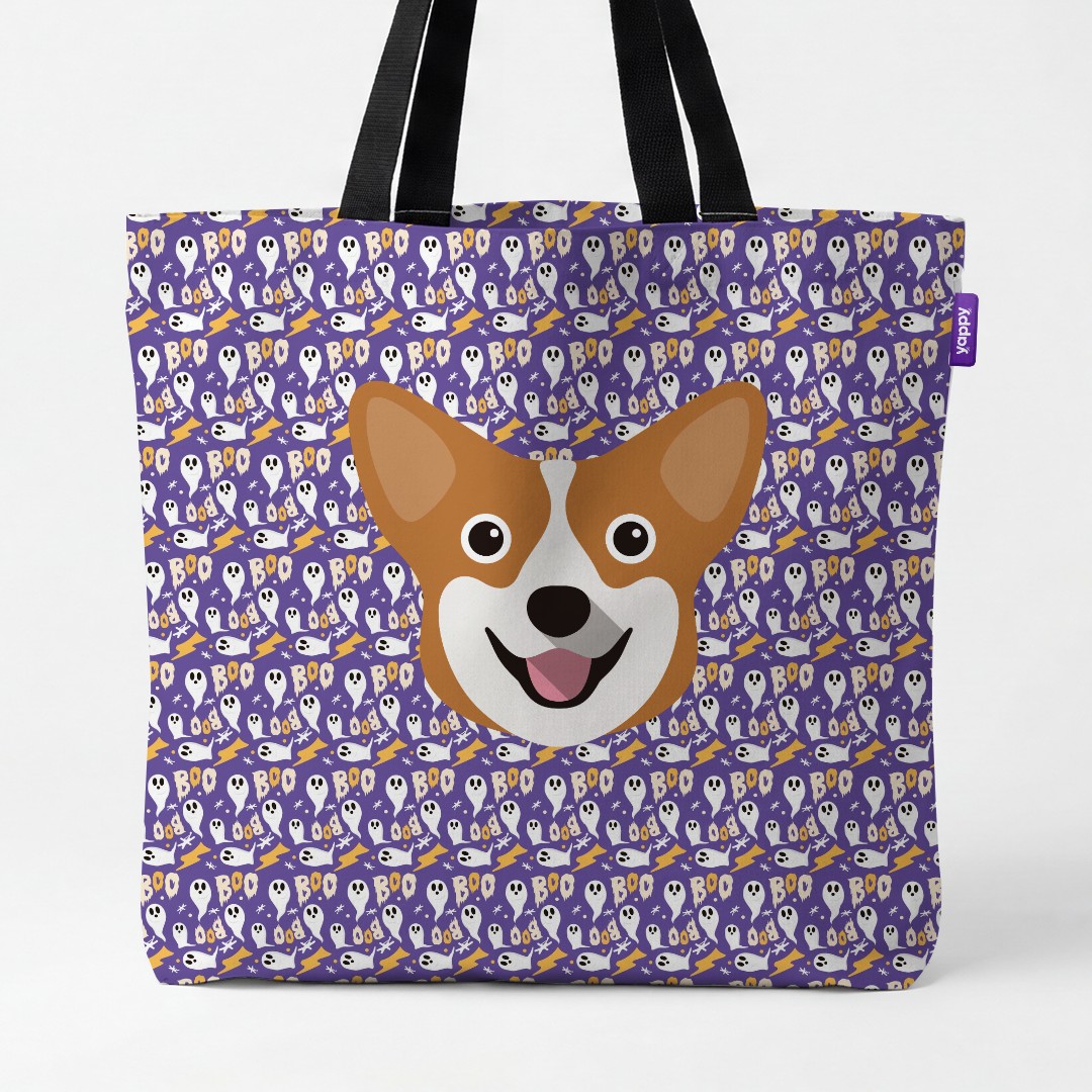 'Boo Ghosts' - Personalized {breedCommonName} Canvas Bag
