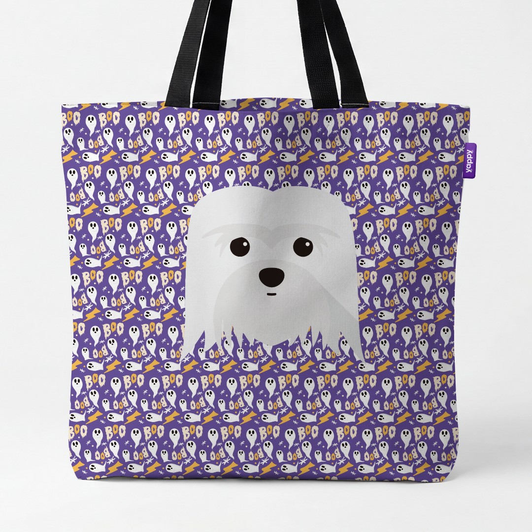 'Boo Ghosts' - Personalized {breedCommonName} Canvas Bag