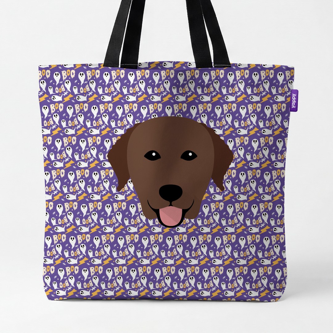 'Boo Ghosts' - Personalized {breedCommonName} Canvas Bag