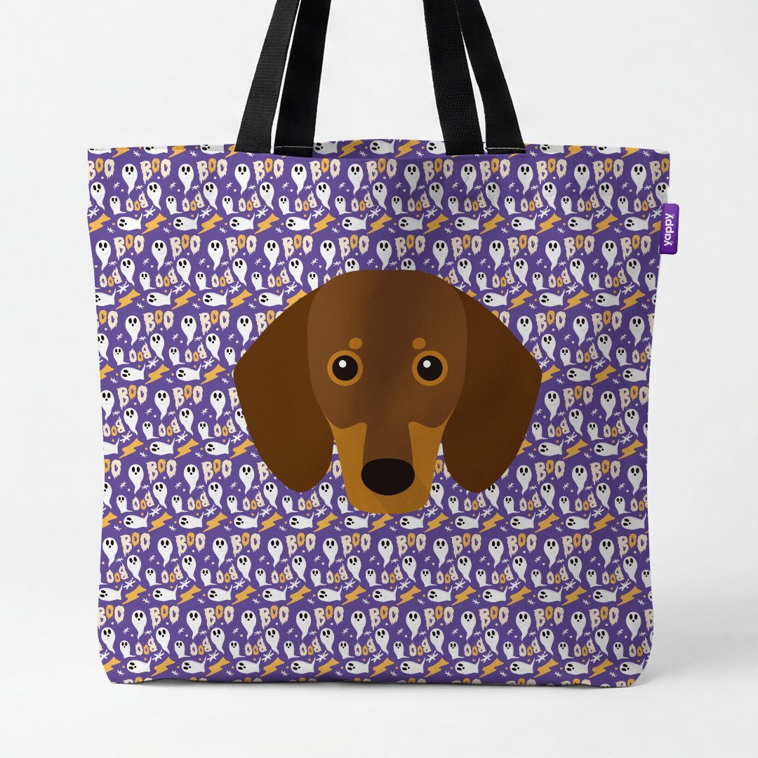 'Boo Ghosts' - Personalized {breedCommonName} Canvas Bag