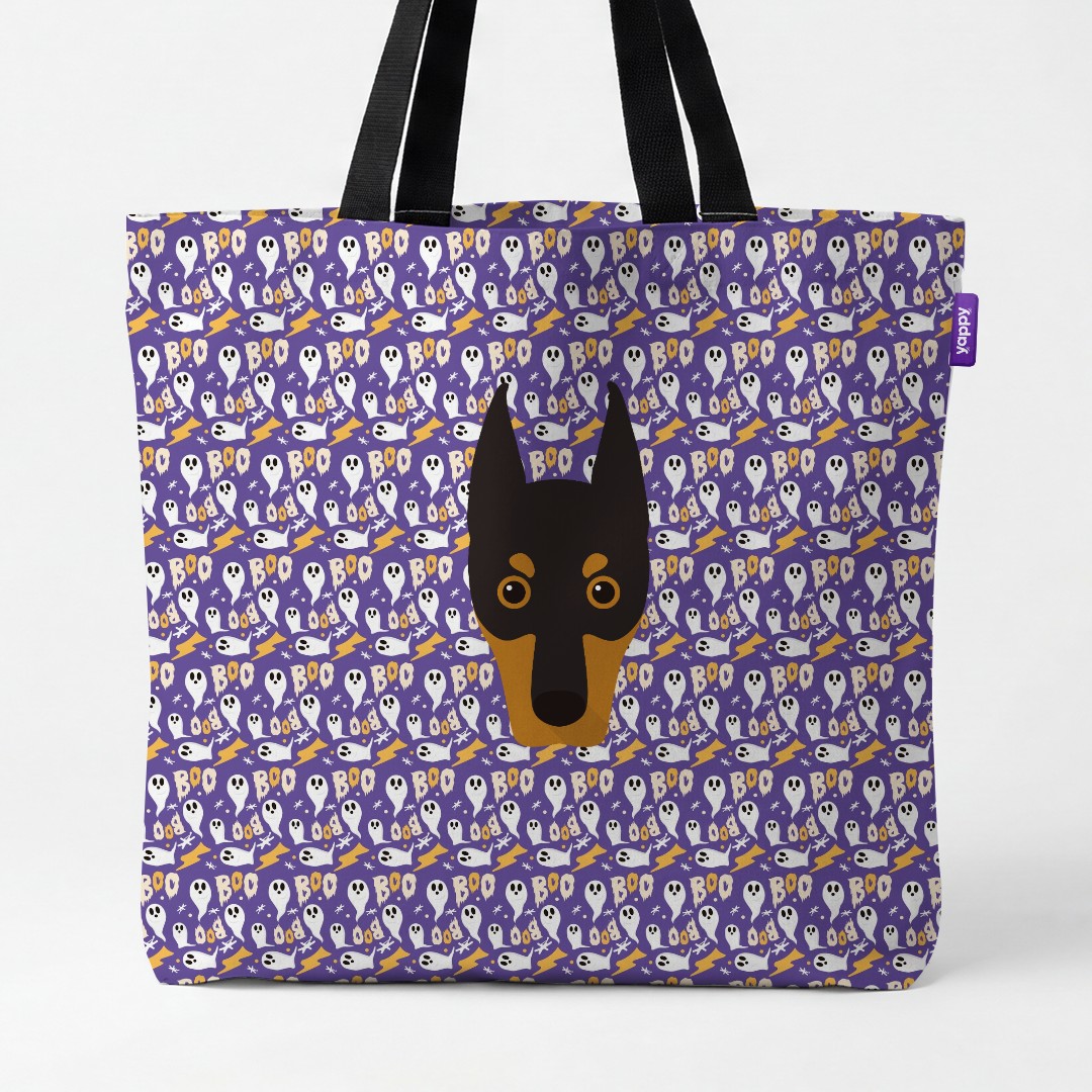 'Boo Ghosts' - Personalized {breedCommonName} Canvas Bag