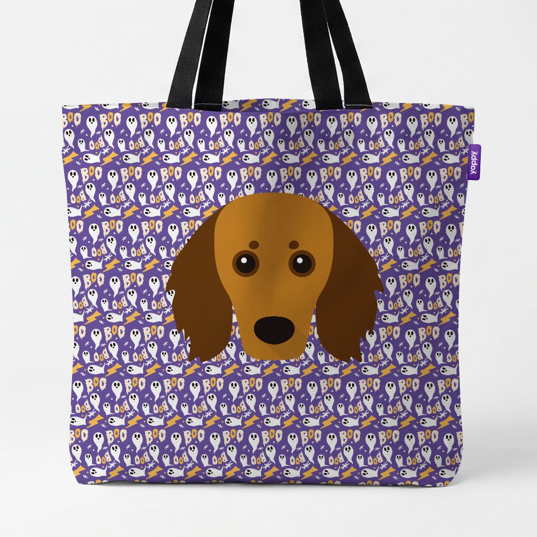 'Boo Ghosts' - Personalized {breedCommonName} Canvas Bag