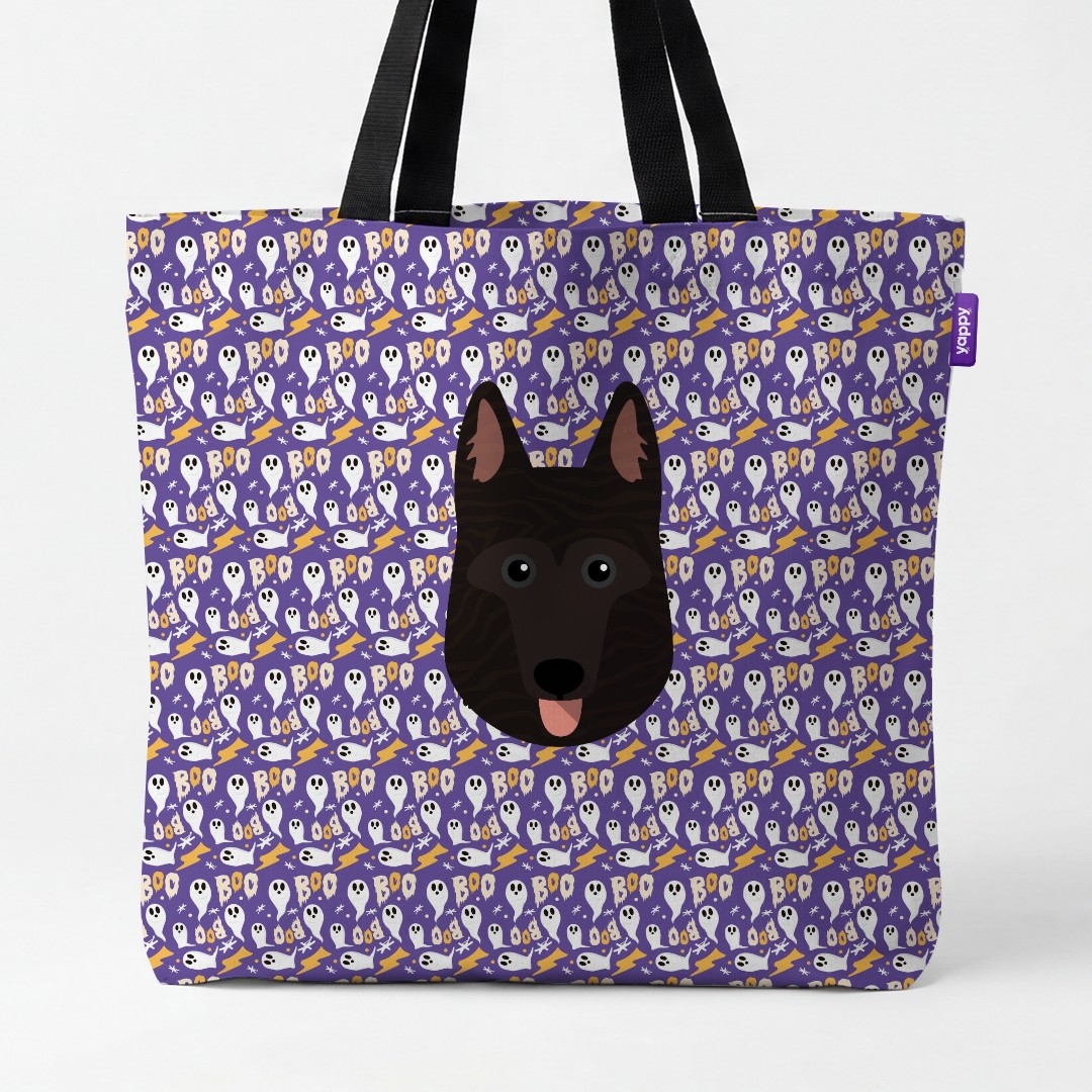 'Boo Ghosts' - Personalized {breedCommonName} Canvas Bag