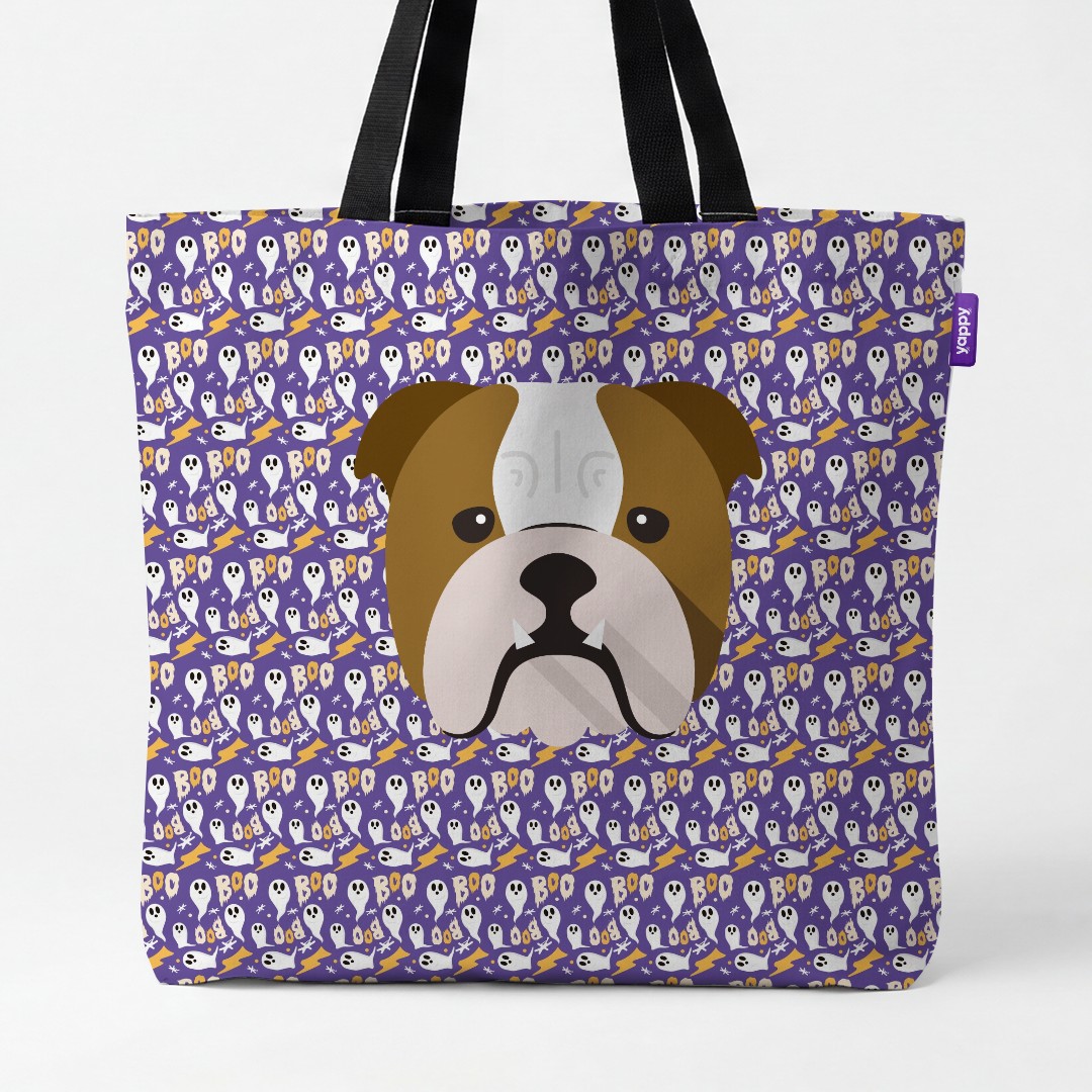 'Boo Ghosts' - Personalized {breedCommonName} Canvas Bag