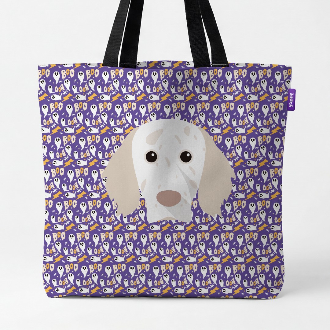 'Boo Ghosts' - Personalized {breedCommonName} Canvas Bag