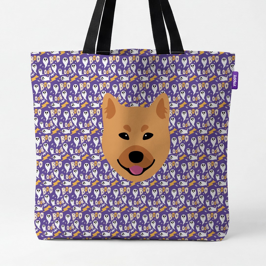 'Boo Ghosts' - Personalised {breedCommonName} Canvas Bag