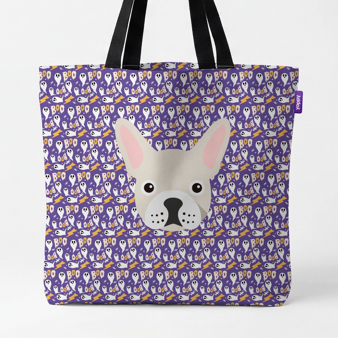 'Boo Ghosts' - Personalised {breedCommonName} Canvas Bag