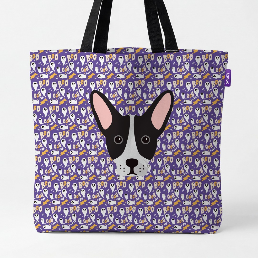 'Boo Ghosts' - Personalised {breedCommonName} Canvas Bag