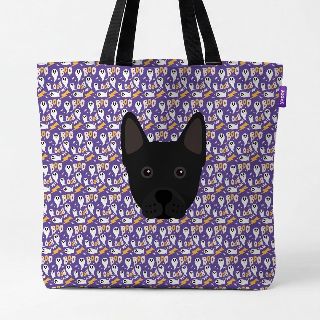 'Boo Ghosts' - Personalised {breedCommonName} Canvas Bag