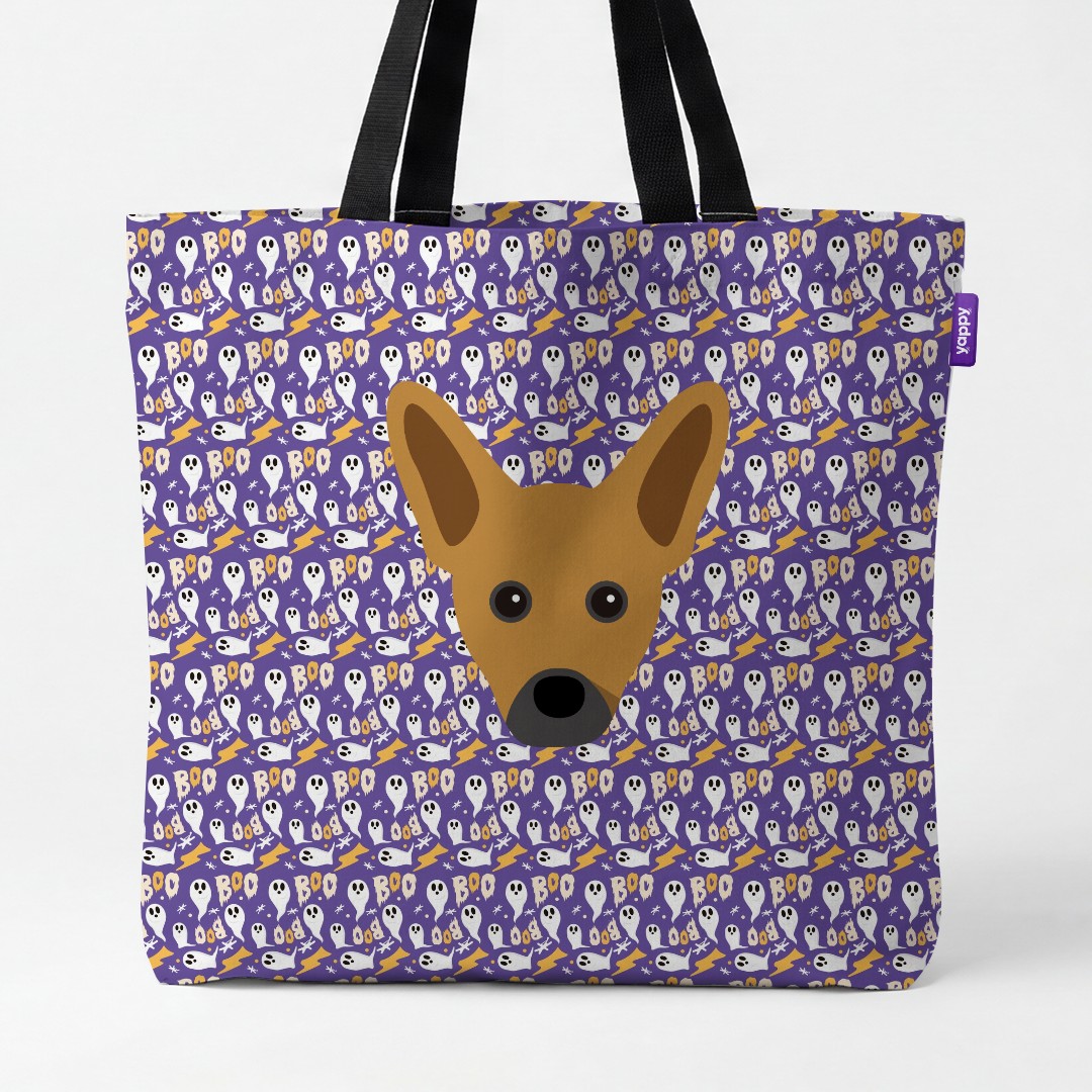 'Boo Ghosts' - Personalized {breedCommonName} Canvas Bag