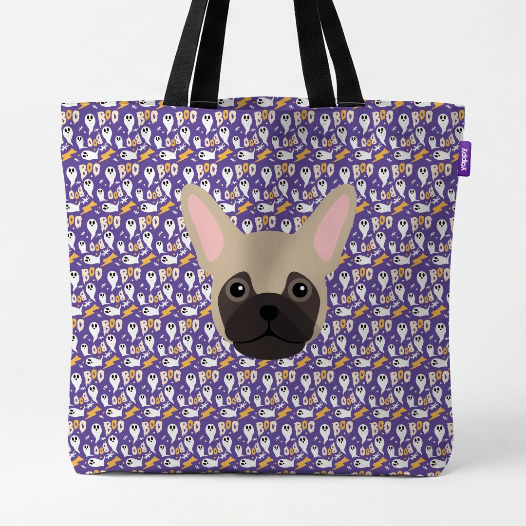 'Boo Ghosts' - Personalized {breedCommonName} Canvas Bag