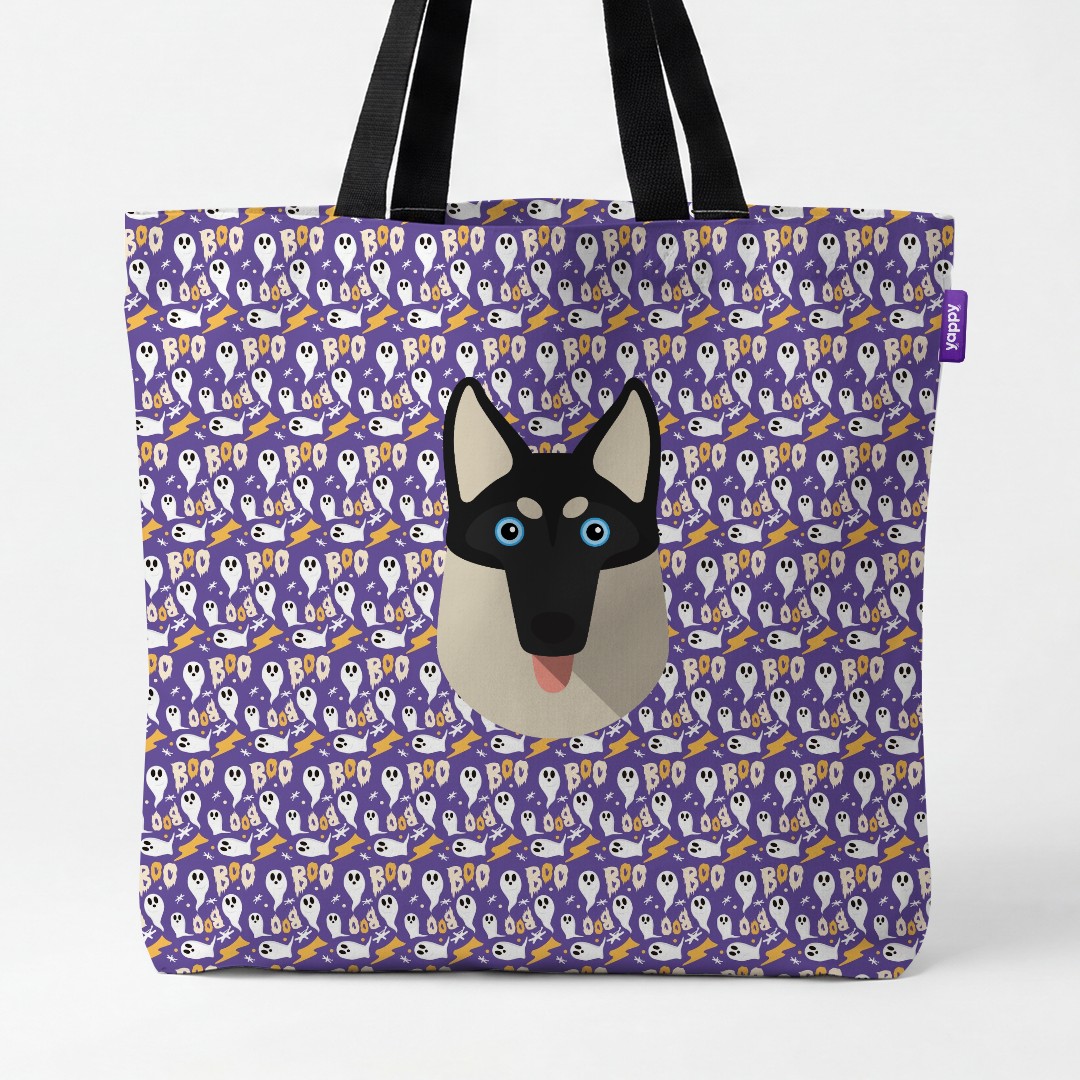'Boo Ghosts' - Personalized {breedCommonName} Canvas Bag