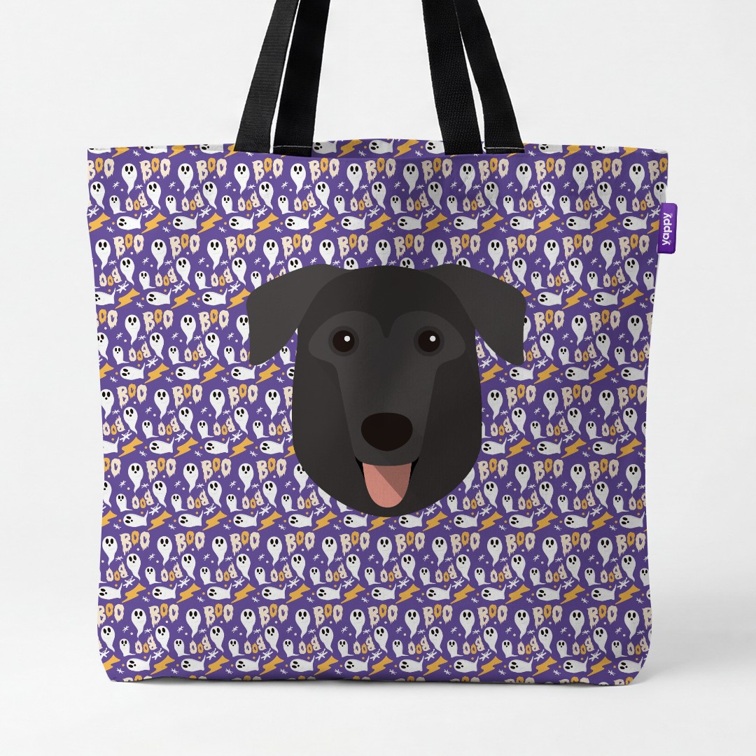 'Boo Ghosts' - Personalized {breedCommonName} Canvas Bag