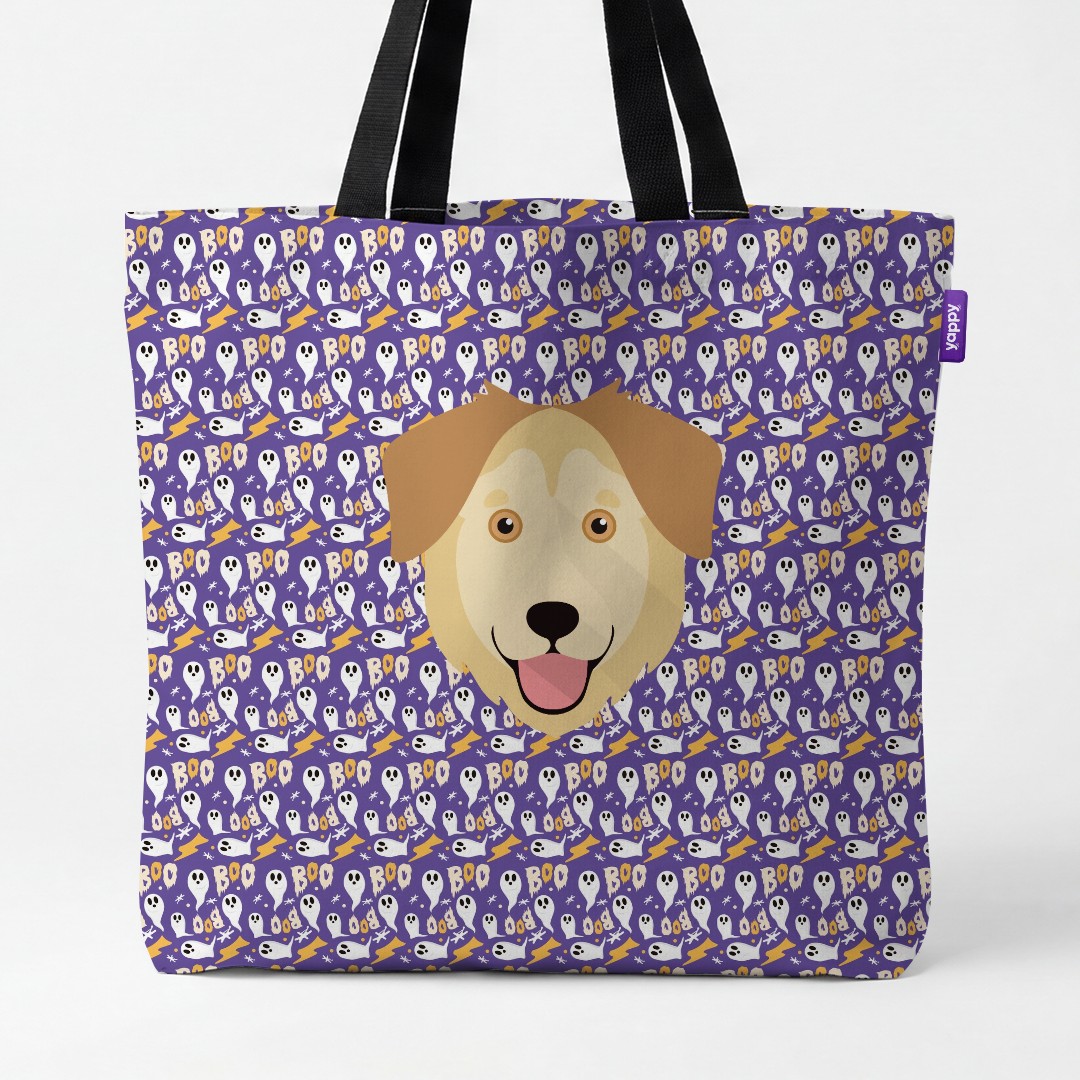 'Boo Ghosts' - Personalized {breedCommonName} Canvas Bag