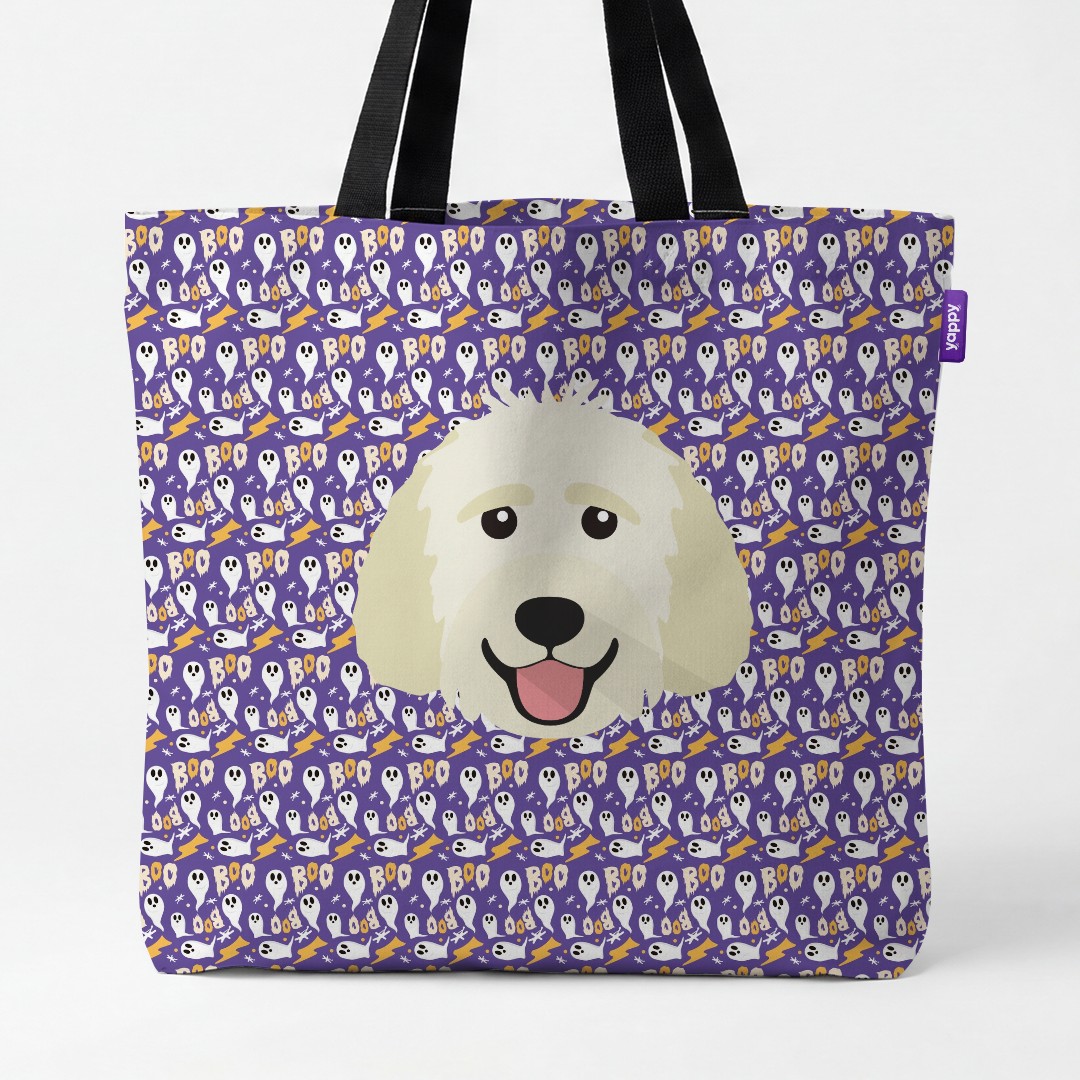 'Boo Ghosts' - Personalised {breedCommonName} Canvas Bag