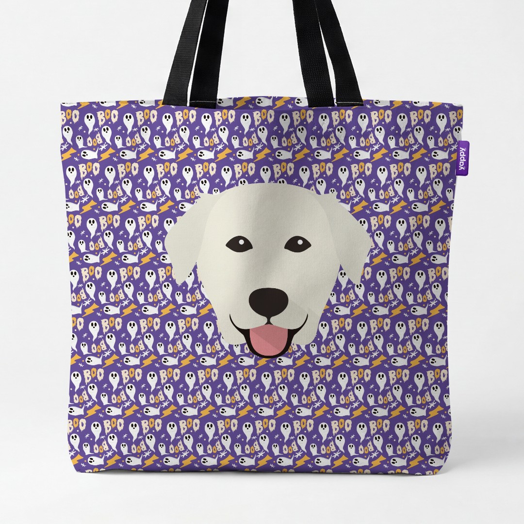'Boo Ghosts' - Personalized {breedCommonName} Canvas Bag