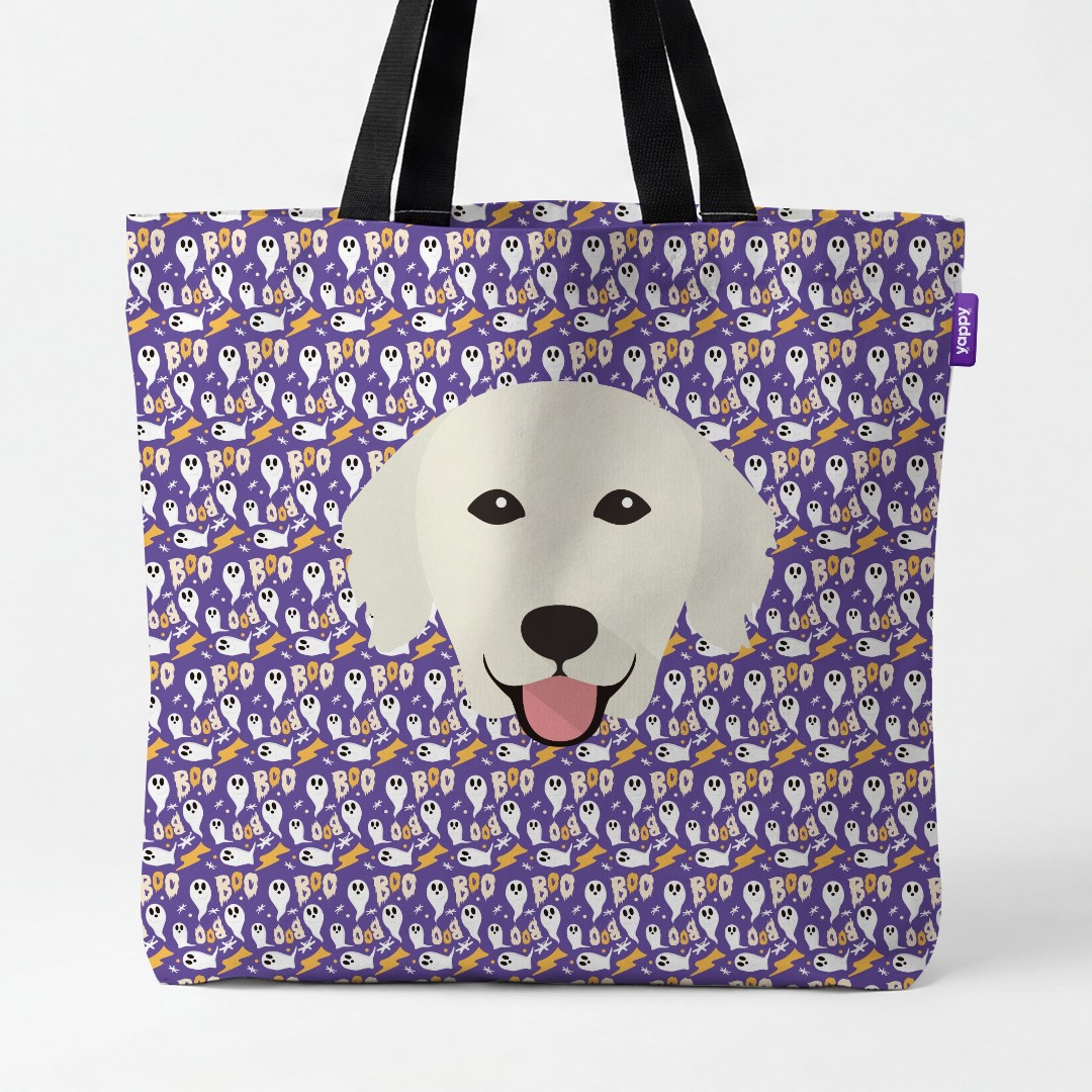 'Boo Ghosts' - Personalized {breedCommonName} Canvas Bag