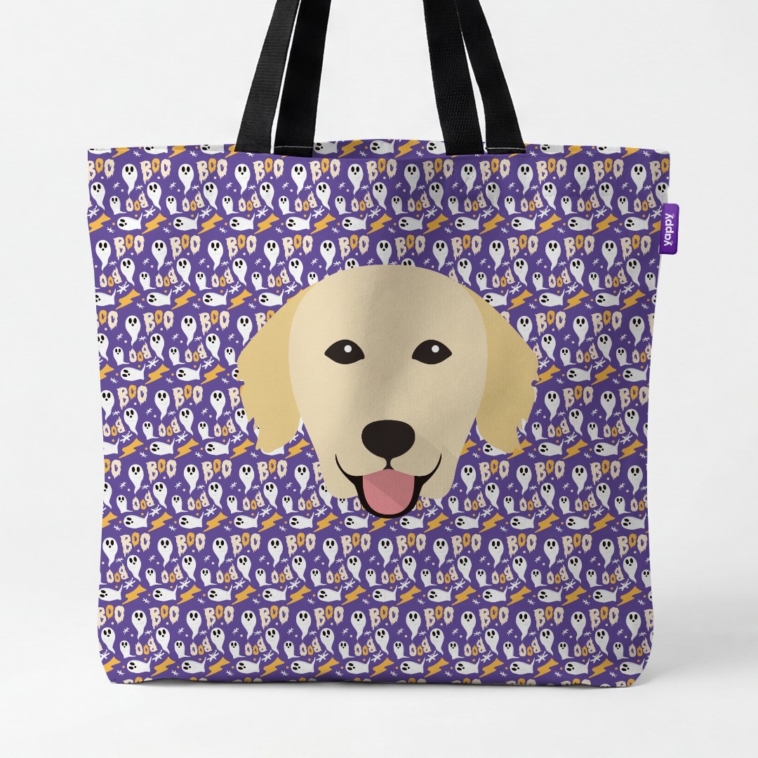 'Boo Ghosts' - Personalized {breedCommonName} Canvas Bag