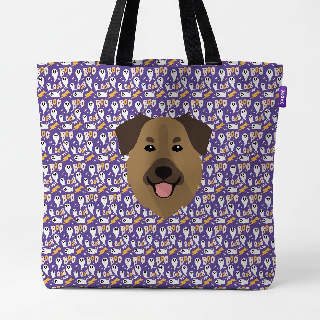 'Boo Ghosts' - Personalised {breedCommonName} Canvas Bag